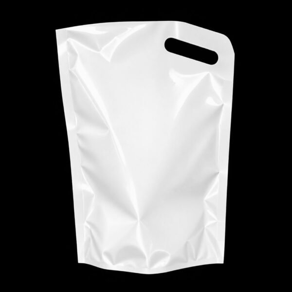 Envase Doypack 3 Litros con Asa Blanco Liso – Pack x 50 Unidades